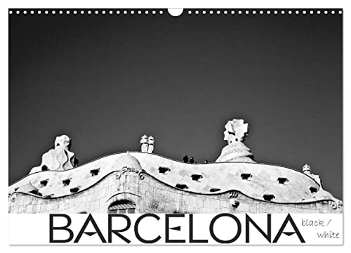 BARCELONA [black/white] (Wandkalender 2024 DIN A3 quer), CALVENDO Monatskalender von CALVENDO