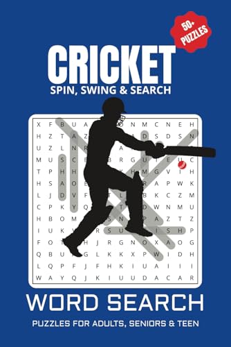 Cricket Word Search for Cricket Lovers: Word Search with Easy to Read Print about Cricket, Sports, Women Sports and More | 6x9 inches, 110 pages | 50+ ... Gift for Vacations, Holidays and Free Times von Independently published