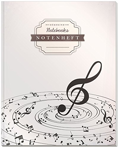 DÉKOKIND Notenheft | DIN A4, 64 Seiten, 12 Notensysteme pro Seite, Inhaltsverzeichnis, Vintage Softcover | Dickes Notenbuch | Motiv: Notenstrudel DÉKOKIND Notenheft | DIN A4, 64 Seiten, 12 Notensysteme pro Seite, Inhaltsverzeichnis, Vintage Softcover | Dickes Notenbuch | Motiv: Notenstrudel von CREATESPACE