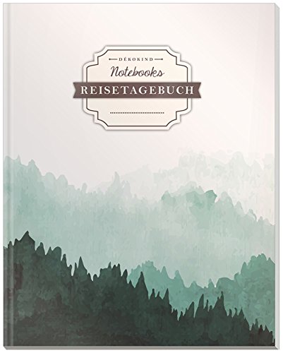 DÉKOKIND Reisetagebuch zum Selberschreiben | DIN A4, 100+ Seiten, Register, Vintage Softcover | Auch als Abschiedsgeschenk | Motiv: Canadian Forest von DÉKOKIND