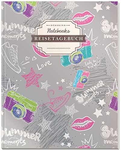 DÉKOKIND Reisetagebuch zum Selberschreiben | DIN A4, 100+ Seiten, Register, Vintage Softcover | Auch als Abschiedsgeschenk | Motiv: Jugendlich von DÉKOKIND