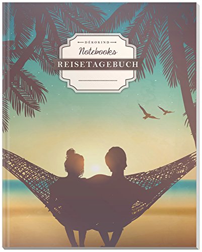 DÉKOKIND Reisetagebuch: DIN A4, 100+ Seiten, Register, Vintage Softcover | Perfekt als Abschiedsgeschenk | Motiv: Romantik-Urlaub