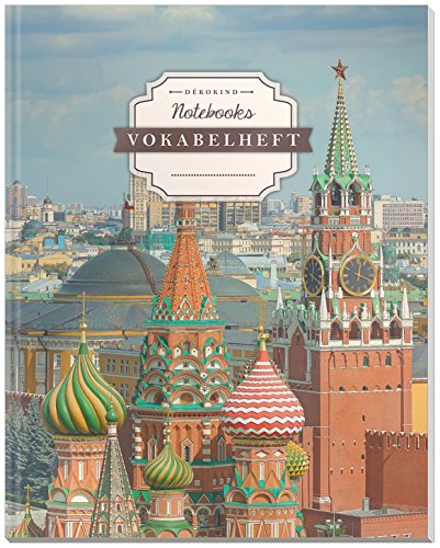 DÉKOKIND Vokabelheft | DIN A4, 84 Seiten, 2 Spalten, Register, Vintage Softcover | Dickes Vokabelbuch | Motiv: Moskau DÉKOKIND Vokabelheft | DIN A4, 84 Seiten, 2 Spalten, Register, Vintage Softcover | Dickes Vokabelbuch | Motiv: Moskau