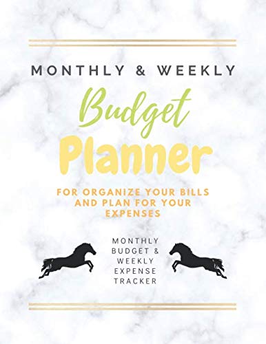 Monthly & Weekly Budget Planner / Organizer - Planner Log Book / Extra Large 8.5 x 11 in - 146 Pages: Personalized Monthly Budget & Weekly Expense ... Marble Cover (DeLuxe-Black Horse, Band 1) von Independently published