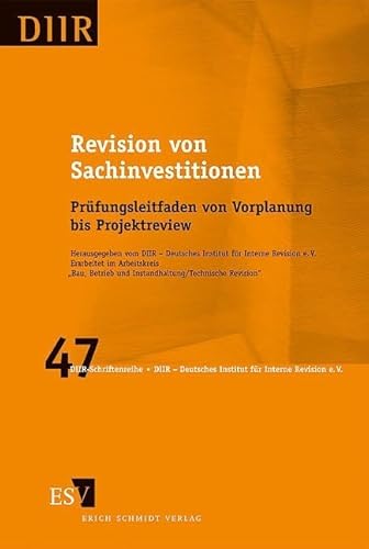 Revision von Sachinvestitionen: Prüfungsleitfaden von Vorplanung bis Projektreview (DIIR-Schriftenreihe) von Erich Schmidt Verlag