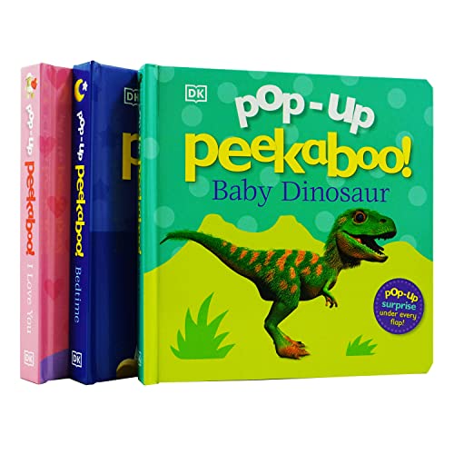 DK Pop-Up Peekaboo! Series 3 Books Collection: Surprise Under Every Flap! (Baby Dinosaur, Bedtime & I Love You)