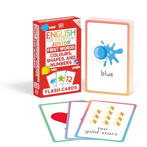 English for Everyone Junior First Words Colours, Shapes, and Numbers Flash Cards (DK English for Everyone Junior)