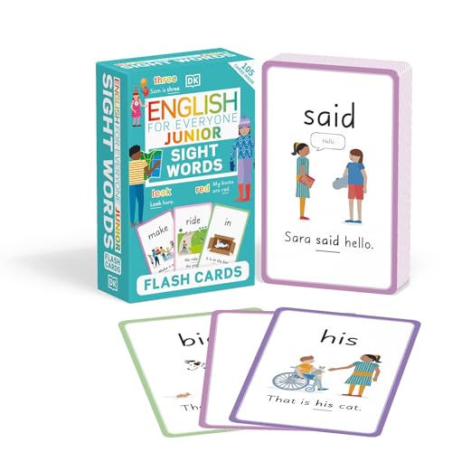 English for Everyone Junior Sight Words Flash Cards: Learn 100 essential sight words (DK English for Everyone Junior)