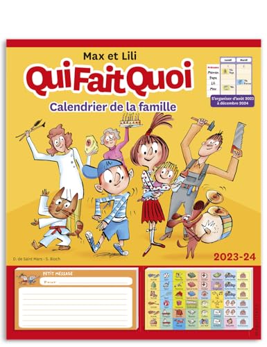 Calendrier de la famille Max et Lili 2023-2024