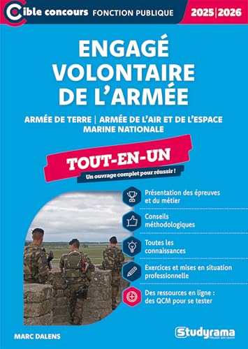 Engagé volontaire de l’armée –?Tout-en-un (Édition 2025-2026): Armée de terre – Armée de l'air et de l'espace – Marine nationale von STUDYRAMA