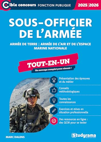 Sous-officier de l’armée – Tout-en-un (Édition 2025-2026): Armée de terre – Armée de l'air et de l'espace – Marine nationale von STUDYRAMA