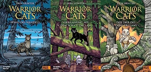Warrior Cats Graphic Novel Band 1-3 plus 1 exklusives Postkartenset