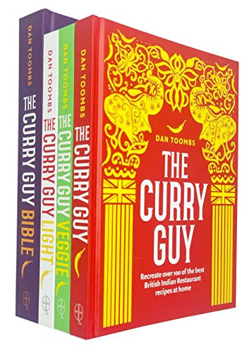 The Curry Guy Collection 4 Books Set By Dan Toombs (The Curry Guy Bible, The Curry Guy Light, The Curry Guy, The Curry Guy Veggie)