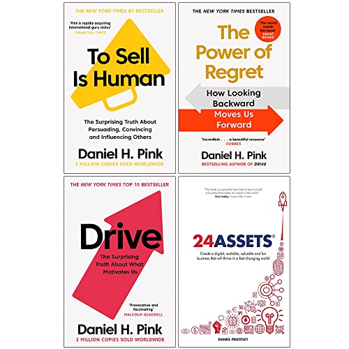 To Sell Is Human, The Power of Regret, Drive & 24 Assets Collection 4 Books Set