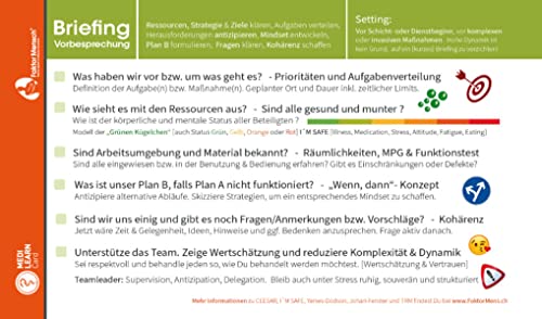 MEDI-LEARN Card: FaktorMensch - Briefing & Debriefing