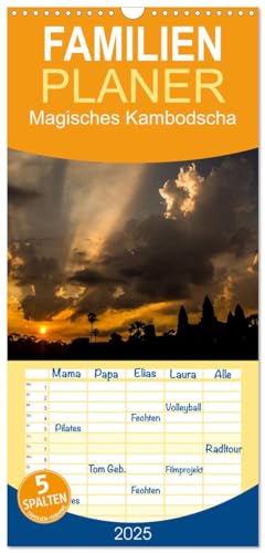Familienplaner 2025 - Magisches Kambodscha mit 5 Spalten (Wandkalender, 21 cm x 45 cm), CALVENDO von CALVENDO