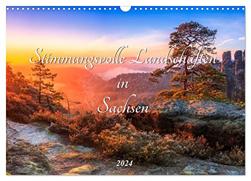 Stimmungsvolle Landschaften in Sachsen 2024 (Wandkalender 2024 DIN A3 quer), CALVENDO Monatskalender