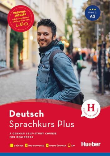 Hueber Sprachkurs Plus Deutsch A1/A2 – Premiumausgabe: A German Self-Study Course for Beginners / Buch mit Audios und Videos online, Begleitbuch, Online-Übungen und LEO-Onlinekurs Hueber Sprachkurs Plus Deutsch A1/A2 – Premiumausgabe: A German Self-Study Course for Beginners / Buch mit Audios und Videos online, Begleitbuch, Online-Übungen und LEO-Onlinekurs