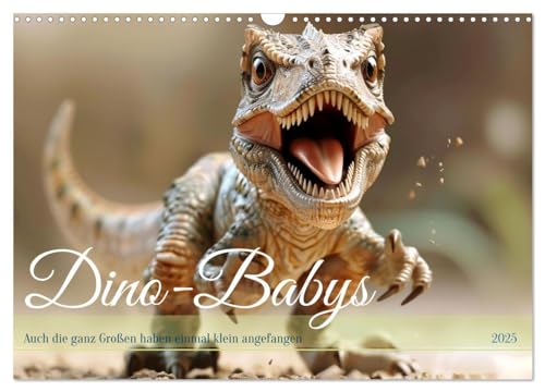 Dino-Babys (Wandkalender 2025 DIN A3 quer), CALVENDO Monatskalender von CALVENDO
