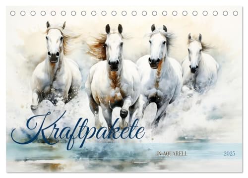 Kraftpakete in Aquarell (Tischkalender 2025 DIN A5 quer), CALVENDO Monatskalender