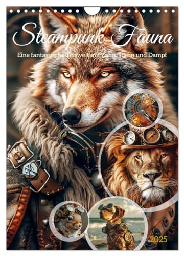 Steampunk Fauna (Wandkalender 2025 DIN A4 hoch), CALVENDO Monatskalender von CALVENDO