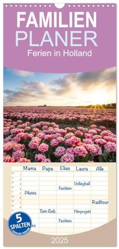 Familienplaner 2025 - Ferien in Holland mit 5 Spalten (Wandkalender, 21 cm x 45 cm), CALVENDO
