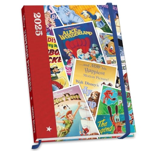 Disney Vintage Posters – A5-Tischkalender 2025: Original Danilo-Kalender [Mehrsprachig] [Kalender] (Desk Diary)