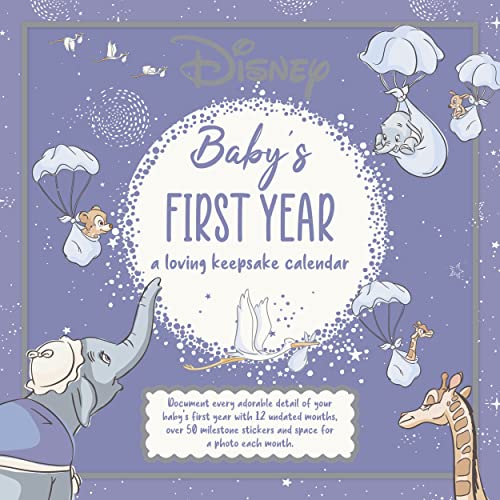 Children's Keepsake Calendar, 1st Year Baby Keepsake Calendar, Disney Baby, Kids 1st Calendar, Size of Product: 31 x 31 CM, Official Product