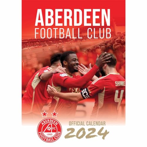 Aberdeen FC 2024 Calendar, Month To View A3 Wall Calendar, Official Product