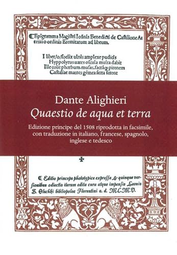 Quaestio De Aqua Et Terra von Olschki