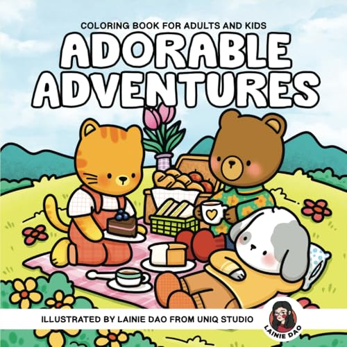 Adorable Adventures: Cute & Simple Coloring Book featuring Adorable Friends for All Ages (Adorable Friends Coloring Book Series, Band 2) von Independently published