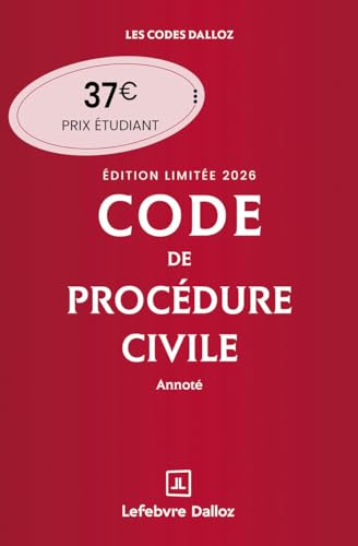 Code de procédure civile 2026 annoté. Édition limitée. 117e éd. von DALLOZ