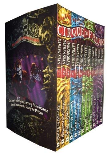 Cirque Du Freak Series - Complete 12 Book Collection - Killers of the Dawn, Lord of the Shadows, Trials of Death, Sons of Destiny, Living Nightmare, Vampire's Assistant, Tunnels of Blood, Vampire