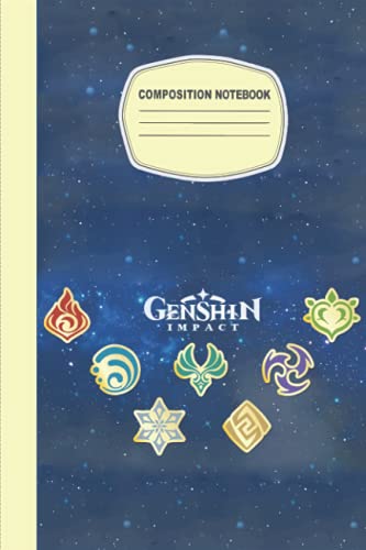 Genshin Impact Composition Notebook Merch: Genshin Impact Book | Notepad Book 6x9 inches (114 Pages) With Premium Thick Blank
