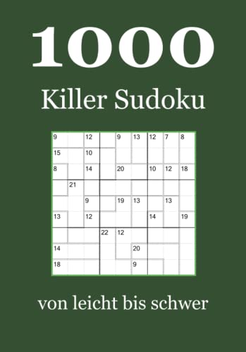 1000 Killer Sudoku von leicht bis schwer