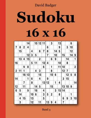 Sudoku 16 x 16 Band 3 von udv