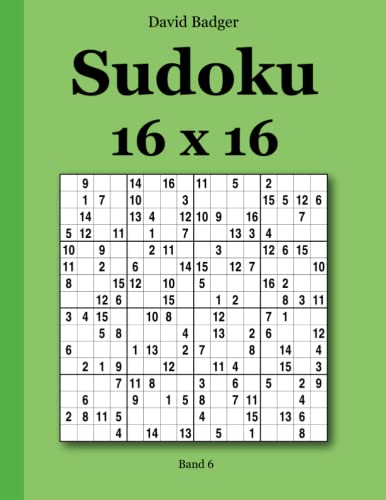 Sudoku 16 x 16 Band 6 von udv