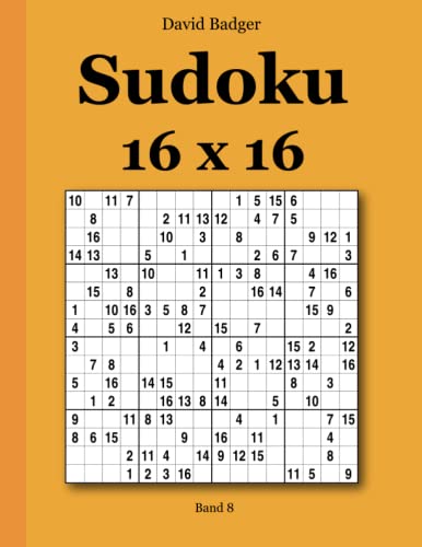 Sudoku 16 x 16 Band 8 von udv
