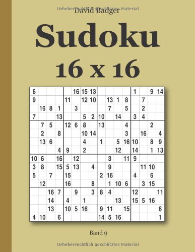 Sudoku 16 x 16 Band 9 von udv