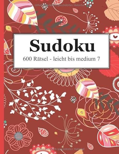 Sudoku - 600 Rätsel leicht bis medium 7 von udv