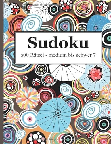 Sudoku - 600 Rätsel medium bis schwer 7 von udv