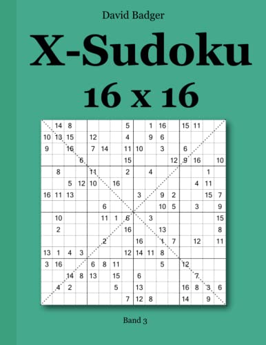 X-Sudoku 16 x 16: Band 3 von udv