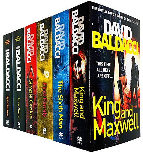 King and Maxwell Series Collection 6 Bücherset von David Baldacci (Split Second, Hour Game, Simple Genius, First Family, Sixth Man & King und Maxwell)
