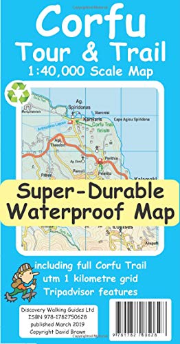 Corfu Tour & Trail Super-Durable Map von Discovery Walking Guides Ltd