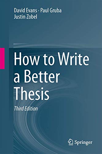 How to Write a Better Thesis von Springer
