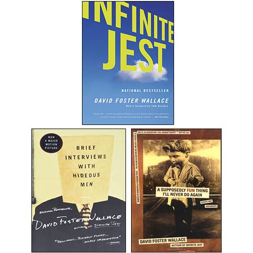 David Foster Wallace 3 Books Collection Set(Infinite Jest, A Supposedly Fun Thing I'll Never Do Again, Brief Interviews with Hideous Men)