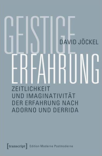 Geistige Erfahrung: Zeitlichkeit und Imaginativität der Erfahrung nach Adorno und Derrida (Edition Moderne Postmoderne) von Transcript Verlag
