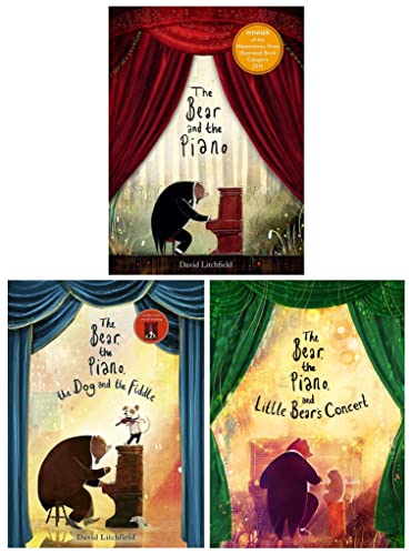 The Bear and the Piano Series 3 Books Collection Set (The Bear and the Piano/ The Bear, The Piano, The Dog and the Fiddle & The Bear, the Piano and Little Bear's Concert)
