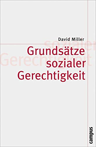 Grundsätze sozialer Gerechtigkeit (Theorie und Gesellschaft, 58) von Campus Verlag