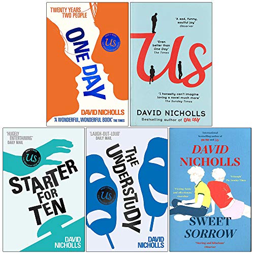 David Nicholls Collection 5 Bücher Set (One Day, Us, Starter For Ten, The Understudy, Sweet Sorrow)